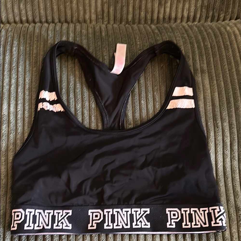 PINK Victoria's Secret Black Sports Bra
